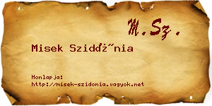 Misek Szidónia névjegykártya