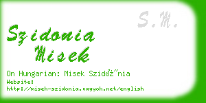 szidonia misek business card